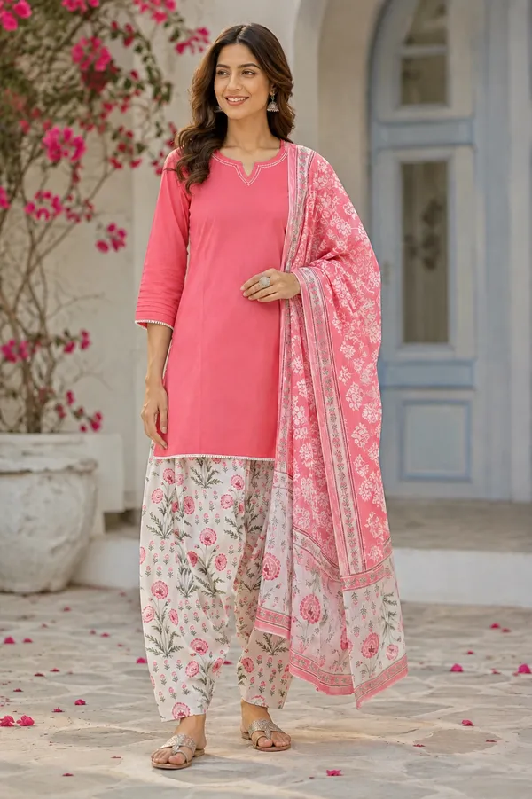 Pure_Cotton_Kurta_and_Pants_with_Dupatta