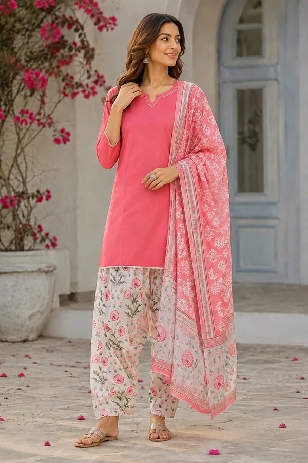 Pure_Cotton_Kurta_and_Pants_with_Dupatta