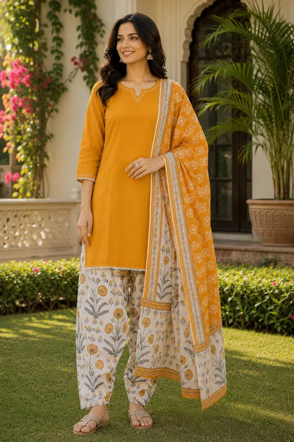 Pure_Cotton_Kurta_and_Pants_with_Dupatta