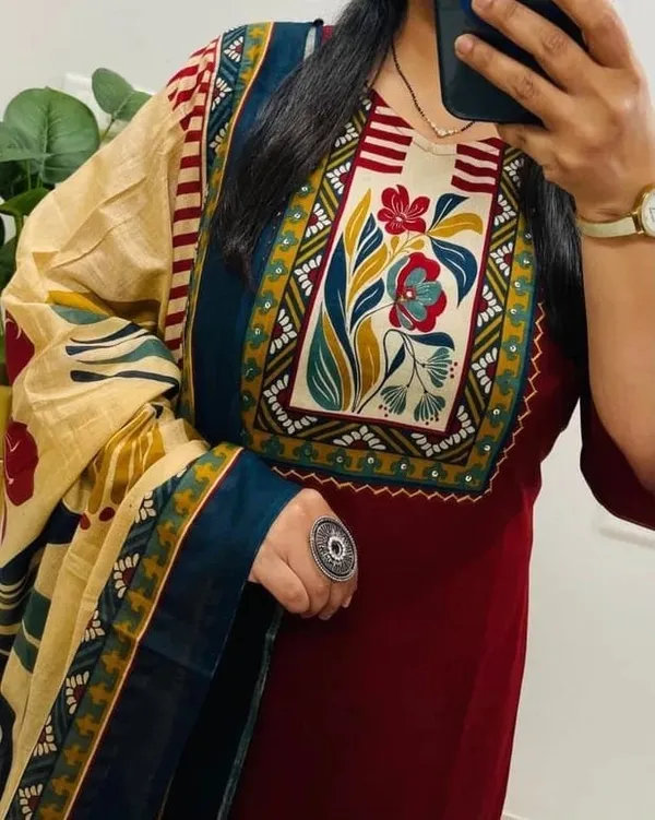 Pure_Cotton_Kurta_and_Pants_with_Dupatta