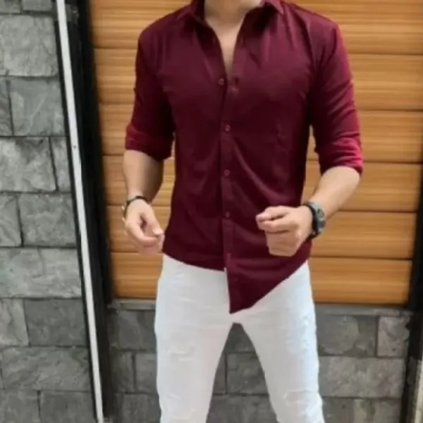 Full_Sleeve_Lycra_Casual_Shirt_For_Men