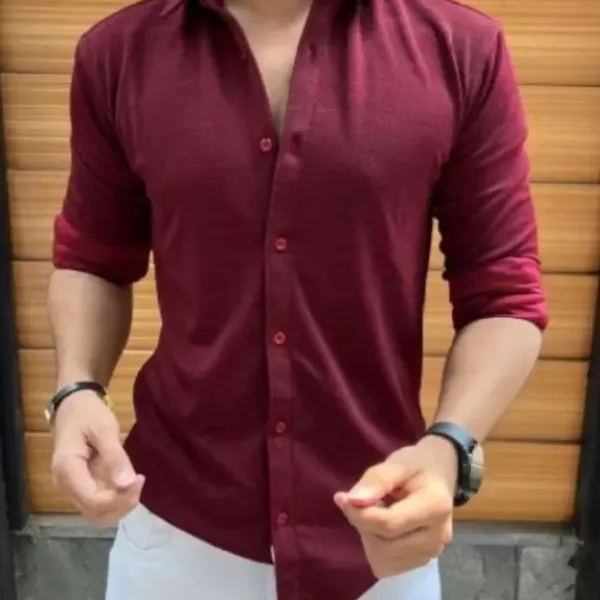Full_Sleeve_Lycra_Casual_Shirt_For_Men