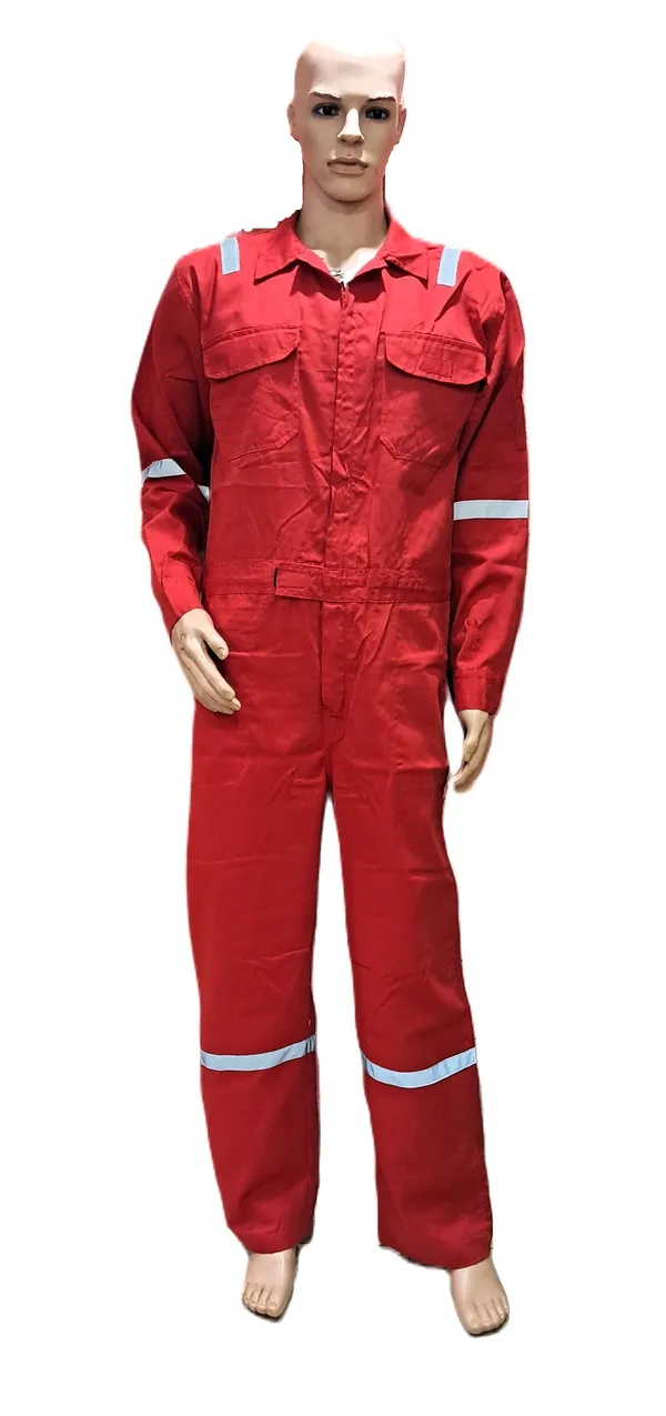 100%_Cotton_Coveralls_Red_Colour
