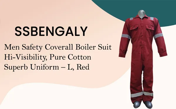 100%_Cotton_Coveralls_Red_Colour
