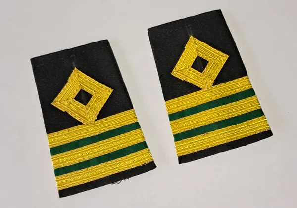 Black_base_and_Golden_stripes_Professional_Epaulettes_for_Merchant_Navy/Electrical_Engineer/Electro_Technical_Officer_(ETO)