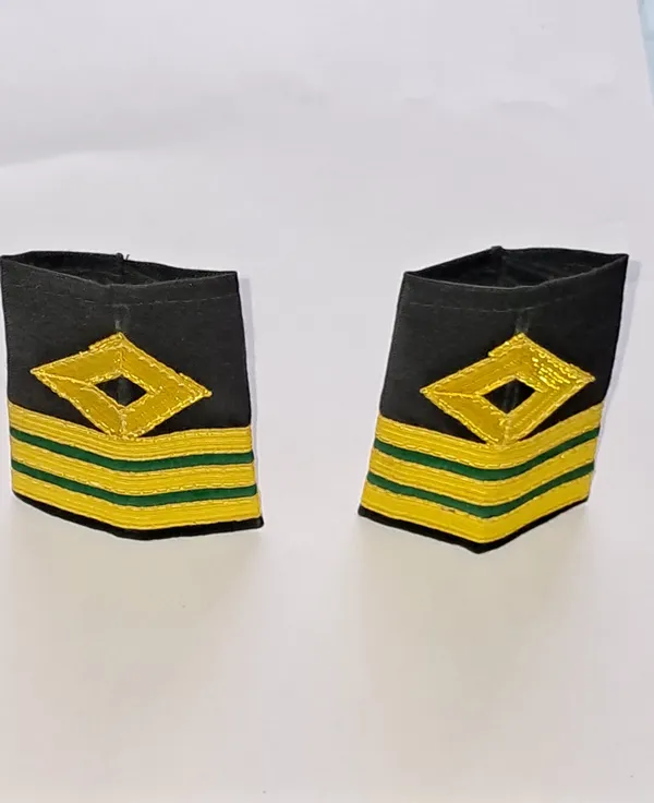 Black_base_and_Golden_stripes_Professional_Epaulettes_for_Merchant_Navy/Electrical_Engineer/Electro_Technical_Officer_(ETO)