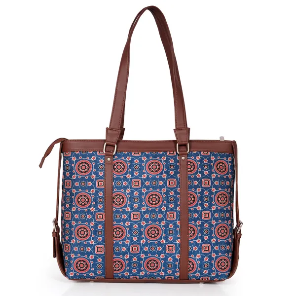 Hard_Craft_Women_Laptop_Handbags_|_Circular_Floral_Print_Vegan_Leather_Bag_|_Stylish_Sling_Hand_Bag_For_Office_Use_|_Side_Shoulder_Tote_Bag_For_Working_Womens_|_Gifts_For_Women_Girls