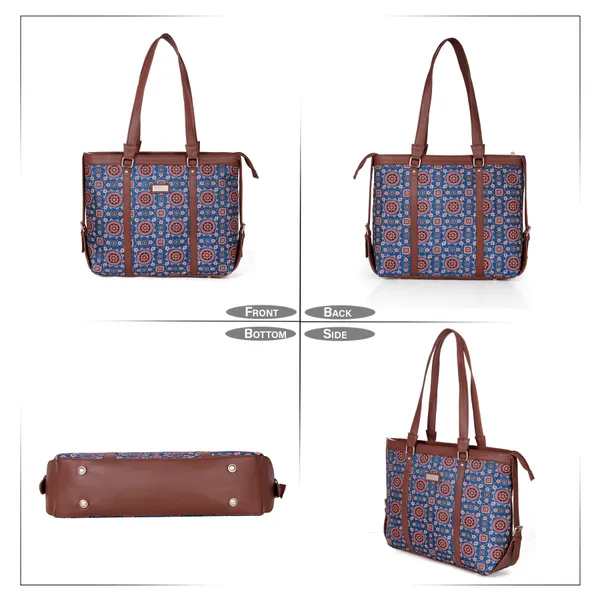 Hard_Craft_Women_Laptop_Handbags_|_Circular_Floral_Print_Vegan_Leather_Bag_|_Stylish_Sling_Hand_Bag_For_Office_Use_|_Side_Shoulder_Tote_Bag_For_Working_Womens_|_Gifts_For_Women_Girls