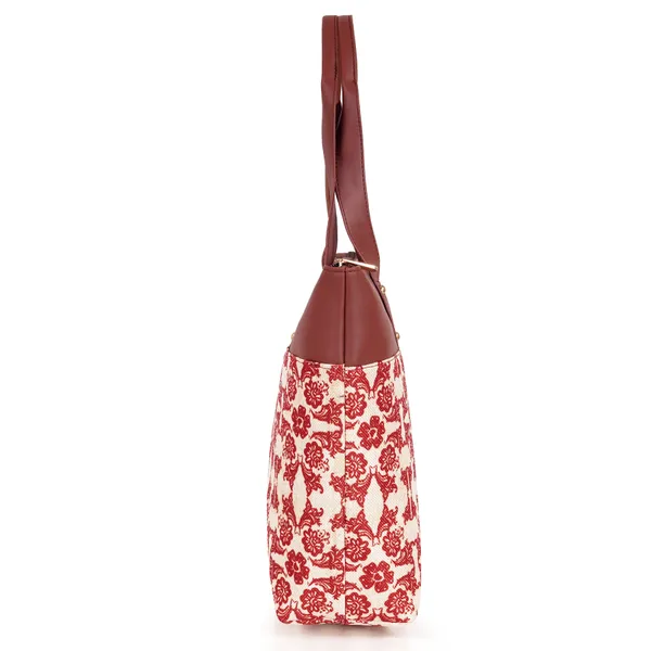 Hard_Craft_Floral_Print_Women's_Vegan_Leather_Stylish_Tote_Bag_For_Women_Office_Use_With_Personalize_Tag_Hand_Bag_Purse_Casual_Shoulder_Bag_For_College_Girls