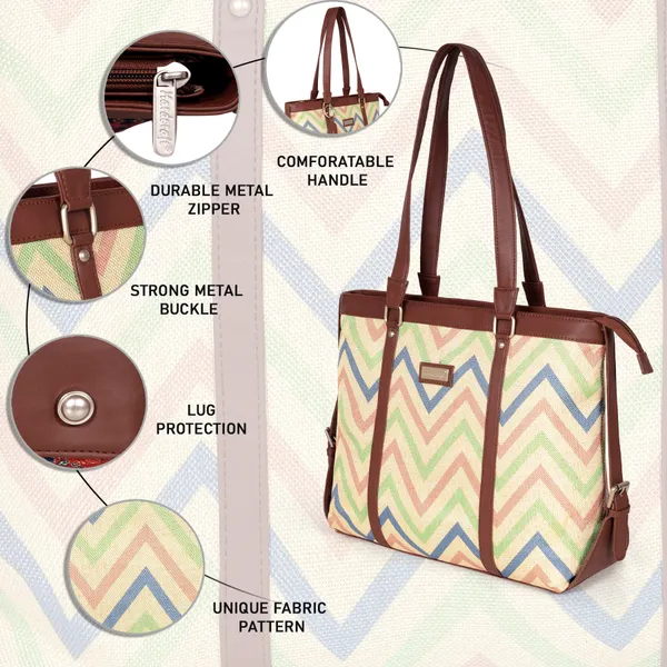 Hard_Craft_Women_Laptop_Handbags_|_Tidal_Wave_Print_Vegan_Leather_Bag_|_Stylish_Sling_Hand_Bag_For_Office_Use_|_Side_Shoulder_Tote_Bag_For_Working_Womens_|_Gifts_For_Women_Girls