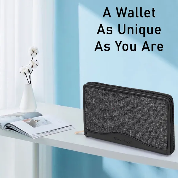 Hard_Craft_Wallet_For_Woman_Vegan_Leather_Purse_For_Woman_Stylish_Ladies_Hand_Purse_For_Women_Holds_Cash_Cards_Mobile_Coin_Pocket_Clutch_Purse_With_Zip_Closure_Gift_For_Women_Girls