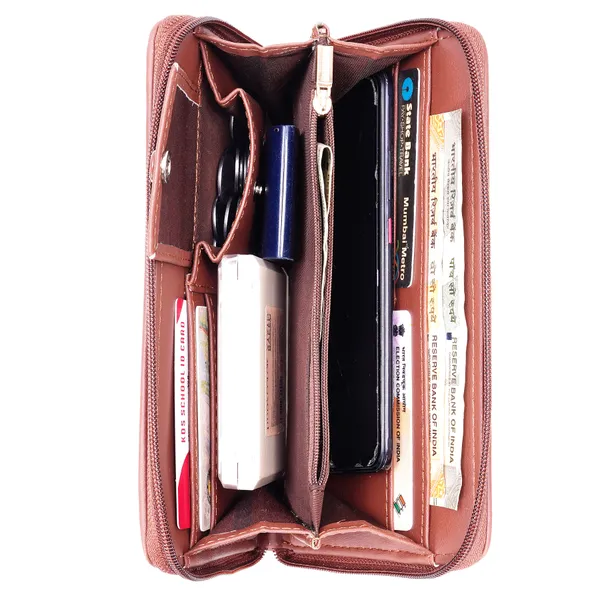 Hard_Craft_Wallet_For_Woman_Mandala_Print_Vegan_Leather_Purse_For_Woman_Stylish_Ladies_Hand_Purse_For_Women_Holds_Cash_Cards_Mobile_Coin_Pocket_Clutch_Purse_With_Zip_Closure_Gift_For_Women_Girls