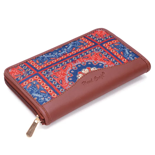 Hard_Craft_Wallet_For_Woman_Mandala_Print_Vegan_Leather_Purse_For_Woman_Stylish_Ladies_Hand_Purse_For_Women_Holds_Cash_Cards_Mobile_Coin_Pocket_Clutch_Purse_With_Zip_Closure_Gift_For_Women_Girls