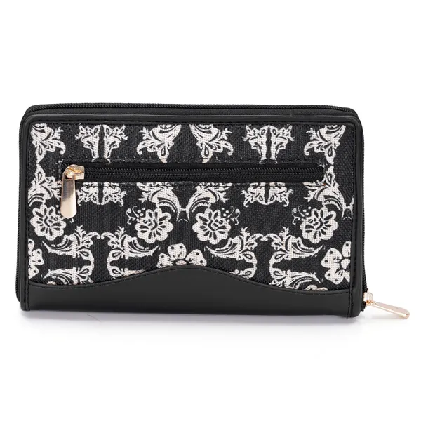 Hard_Craft_Wallet_For_Woman_Floral_Print_Vegan_Leather_Purse_For_Woman_Stylish_Ladies_Hand_Purse_For_Women_Holds_Cash_Cards_Mobile_Coin_Pocket_Clutch_Purse_With_Zip_Closure_Gift_For_Women_Girls