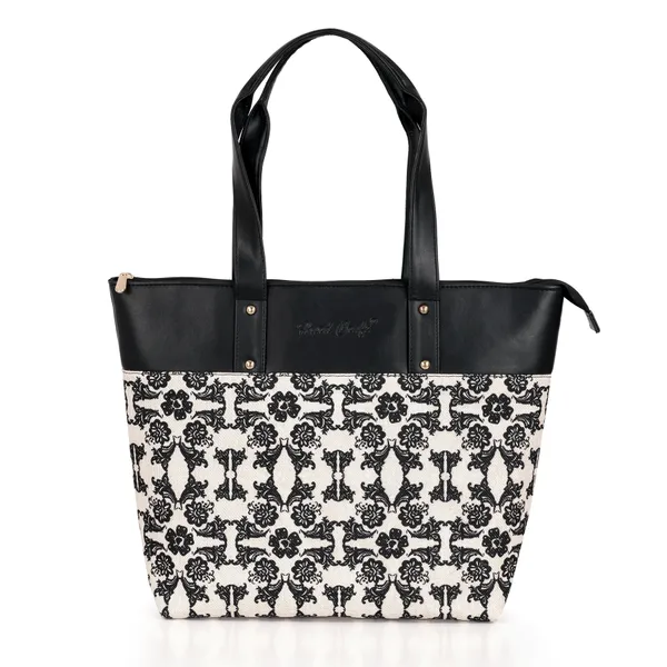 Hard_Craft_Floral_Print_Women's_Vegan_Leather_Stylish_Tote_Bag_For_Women_Office_Use_With_Personalize_Tag_Hand_Bag_Purse_Casual_Shoulder_Bag_For_College_Girls