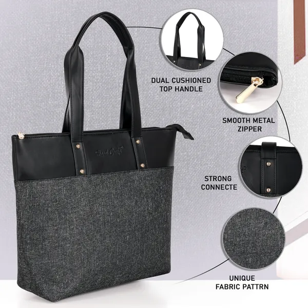 Hard_Craft_Floral_Print_Women's_Vegan_Leather_Stylish_Tote_Bag_For_Women_Office_Use_With_Personalize_Tag_Hand_Bag_Purse_Casual_Shoulder_Bag_For_College_Girls