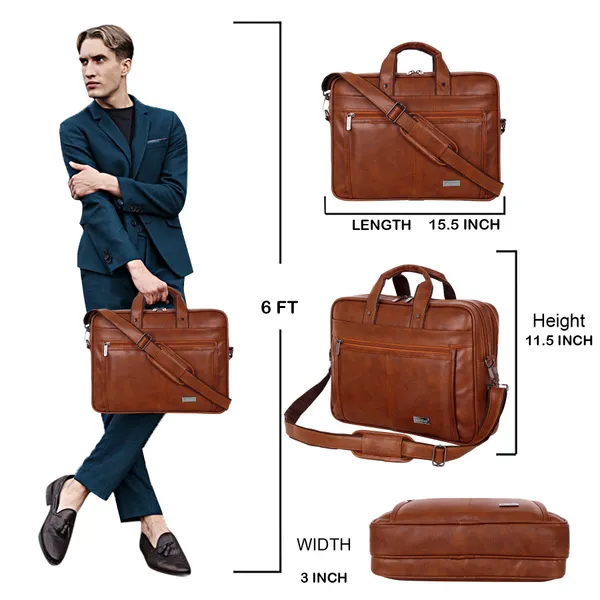 Tan_PU_Leather_Finish__Laptop__Messenger_Bag