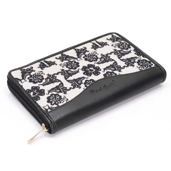 Hard_Craft_Wallet_For_Woman_Floral_Print_Vegan_Leather_Purse_For_Woman_Stylish_Ladies_Hand_Purse_For_Women_Holds_Cash_Cards_Mobile_Coin_Pocket_Clutch_Purse_With_Zip_Closure_Gift_For_Women_Girls