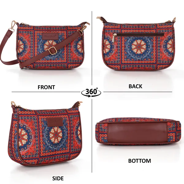 Hard_Craft_Mandala_Print_Women's_Vegan_Leather_Sling_Bag_For_Women
