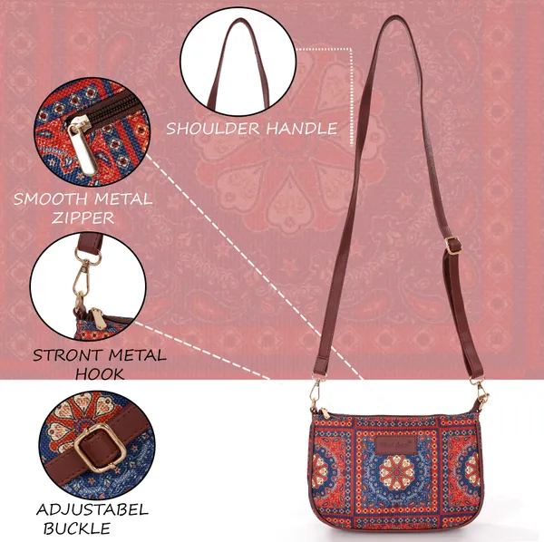 Hard_Craft_Mandala_Print_Women's_Vegan_Leather_Sling_Bag_For_Women