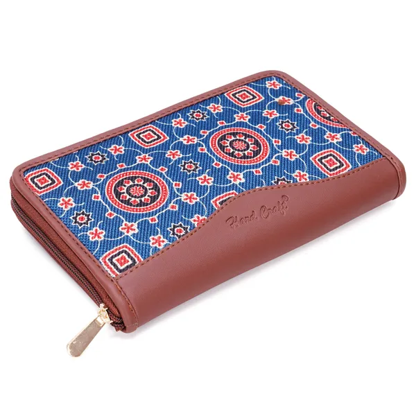 Hard_Craft_Wallet_For_Woman_ColorFull_Floral_Print_Vegan_Leather_Purse_For_Woman_Stylish_Ladies_Hand_Purse_For_Women_Holds_Cash_Cards_Mobile_Coin_Pocket_Clutch_Purse_With_Zip_Closure_Gift_For_Women_Girls