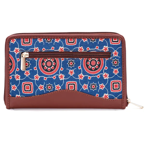 Hard_Craft_Wallet_For_Woman_ColorFull_Floral_Print_Vegan_Leather_Purse_For_Woman_Stylish_Ladies_Hand_Purse_For_Women_Holds_Cash_Cards_Mobile_Coin_Pocket_Clutch_Purse_With_Zip_Closure_Gift_For_Women_Girls