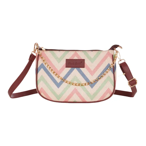 Hard_Craft_Wave_Print_Women's_Vegan_Leather_Sling_Bag_For_Women