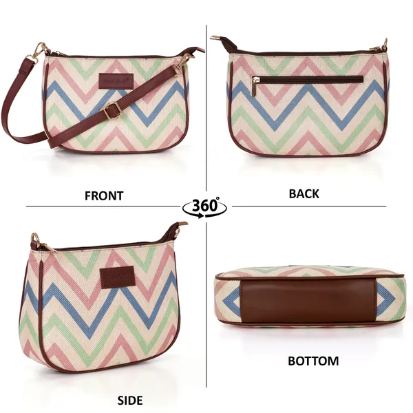 Hard_Craft_Wave_Print_Women's_Vegan_Leather_Sling_Bag_For_Women