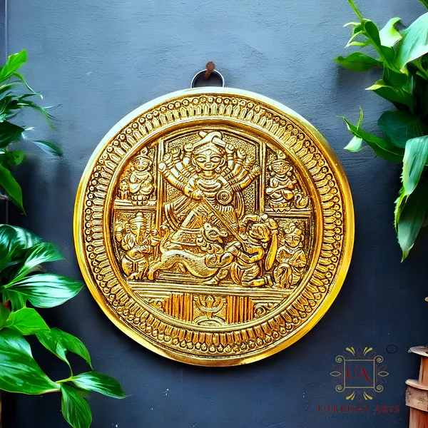 Gold_Plated_Maa_Durga_Sherawali_Wall_Hanging_|_Living_Room_Home_Decor_Gifting_Showpiece
