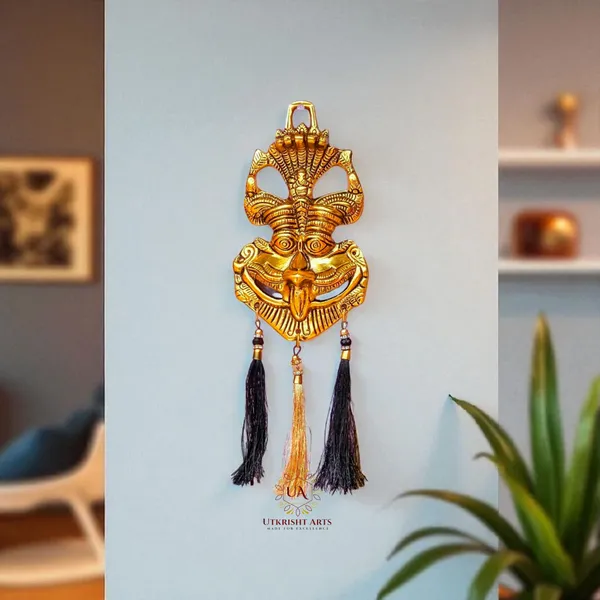 Metal_Handcrafted_Kirthimukha_for_Home_Entrace_Wall_Hanging/Keerthi_Mukudu_Mask