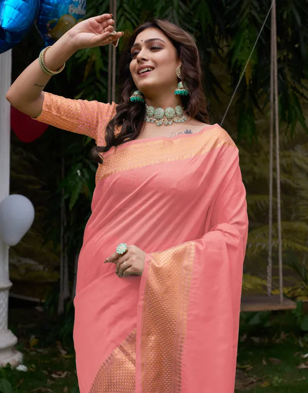Aishwaria_Pink_Couple_Dress_Silk_Saree_&_Kurta