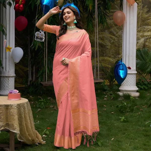 Aishwaria_Pink_Couple_Dress_Silk_Saree_&_Kurta