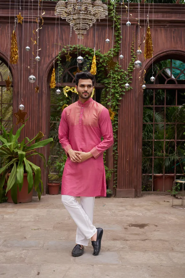 Asam_Pink_Couple_Dress_Silk_Saree_&_Kurta