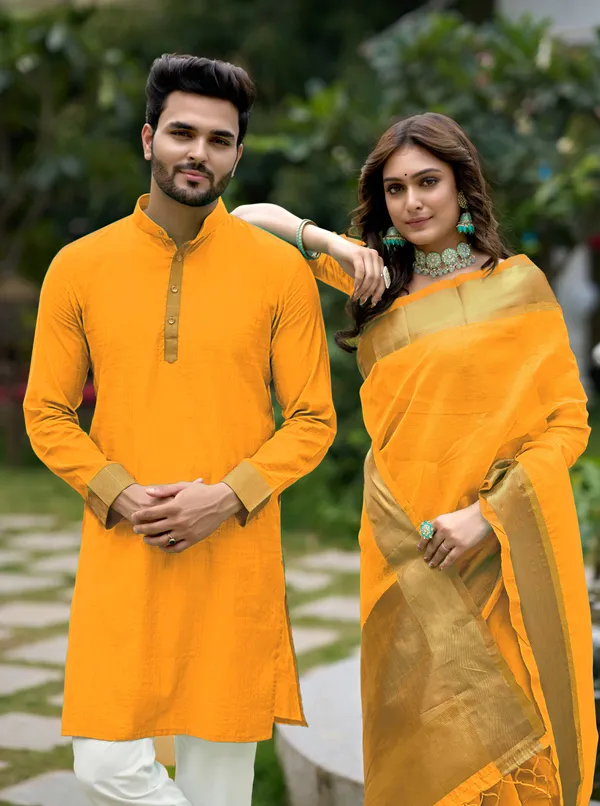 HoneyBunny_Orgenza_silk_Saree_&_Kurta