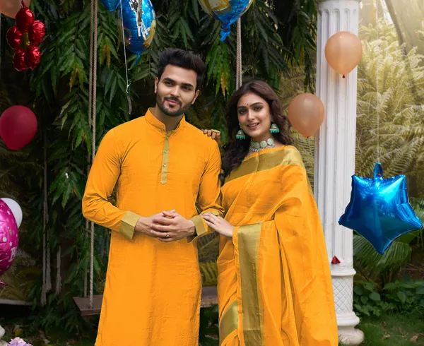 HoneyBunny_Orgenza_silk_Saree_&_Kurta