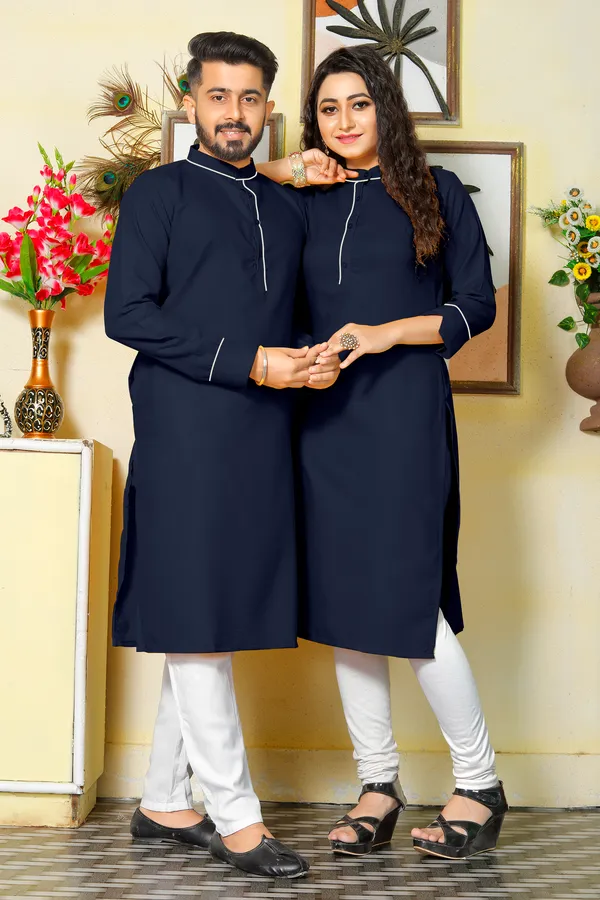 Couple_Combo_dress_cotton_Kurti_and_kurta