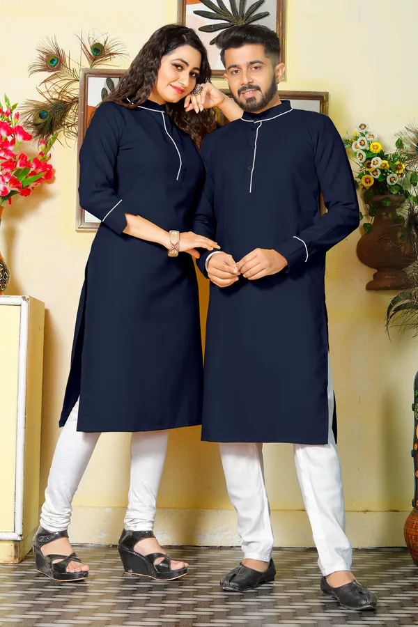 Couple_Combo_dress_cotton_Kurti_and_kurta