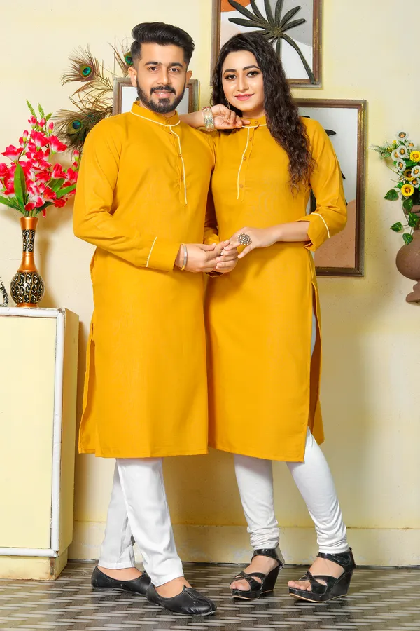 Couple_Combo_dress_cotton_Kurti_and_kurta