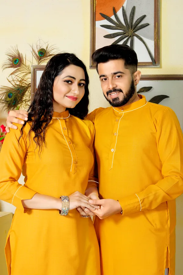 Couple_Combo_dress_cotton_Kurti_and_kurta