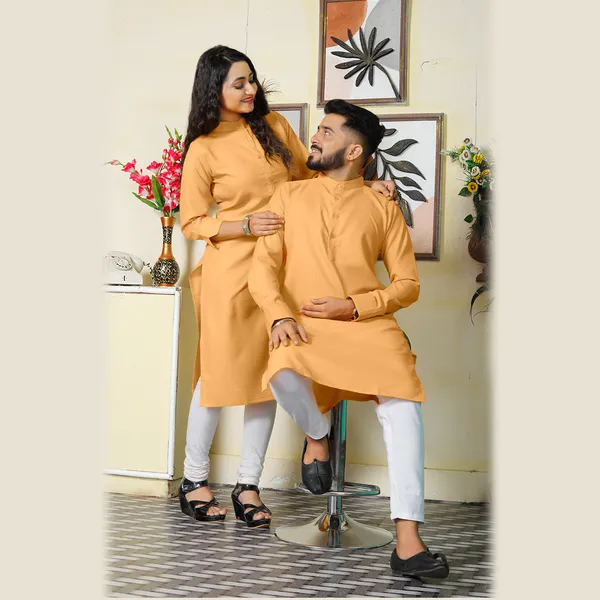 Couple_Combo_dress_cotton_Kurti_and_kurta