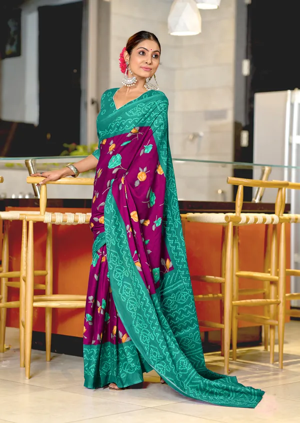 Handicraft_Beautiful_Handicraft_Pure_Soft_MulMulcotton_IKKAT_Hand_Blcok_Print_Saree_With_Blouce_Piece