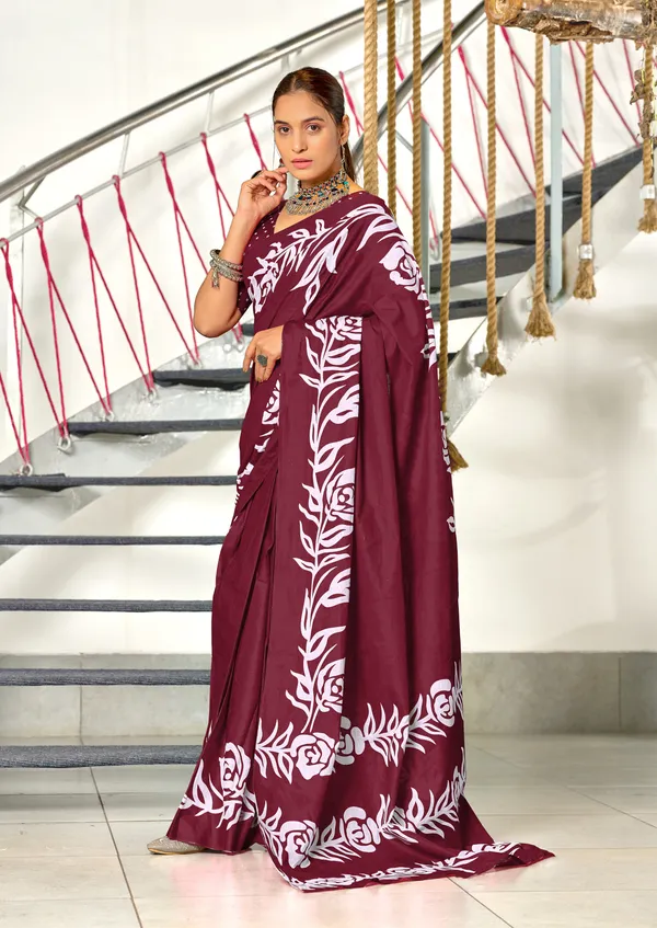 Handicraft_Beautiful_Handicraft_Pure_Soft_MulMulcotton_IKKAT_Hand_Blcok_Print_Saree_With_Blouce_Piece