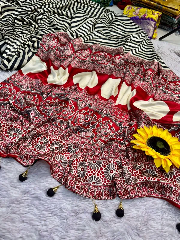 AJRAKH_HAND_BANDHANI__GAJI_SILK__SAREE_WITH_BLOUSE_PIECE