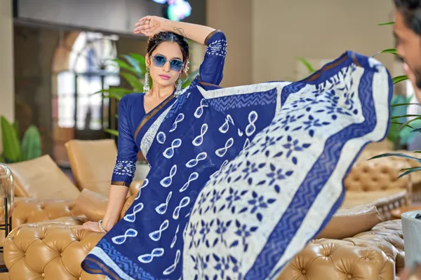 Beautiful_Zari_Border_Handicraft_Pure_Soft_MulMul_Jaipuri_Hand_Block_Print_Cotton_Saree_With_Blouse_Piece