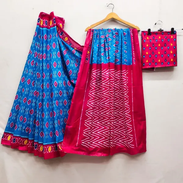 HANDICRAFT_IKKAT_PURE_SOFT_MUL_COTTON_SAREE_WITH_BLOUSE_PIECE