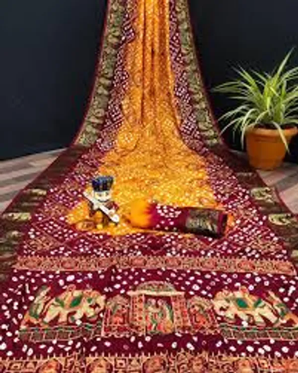 Pure_Cotton_Block_Print_Saree_With_Blouse
