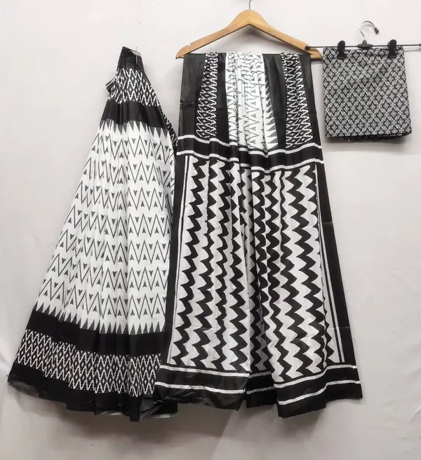 HANDICRAFT_IKKAT_PURE_SOFT_MUL_COTTON_SAREE_WITH_BLOUSE_PIECE
