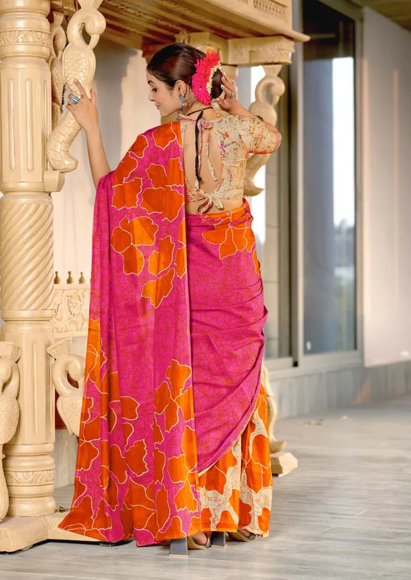 Beautiful_Handicraft_Pure_Soft_MulMul_Cotton_Batik_Hand_PrintedSaree_With_Blouse_Piece