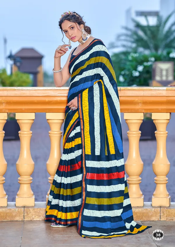 Beautiful_Zari_Border_Handicraft_Pure_Soft_MulMul_Jaipuri_Hand_Block_Print_Cotton_Saree_With_Blouse_Piece