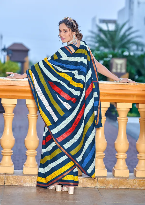 Beautiful_Zari_Border_Handicraft_Pure_Soft_MulMul_Jaipuri_Hand_Block_Print_Cotton_Saree_With_Blouse_Piece